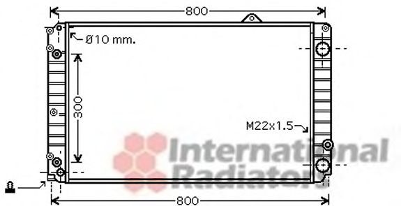 Радиатор, охлаждение двигателя VAN WEZEL 03002252
