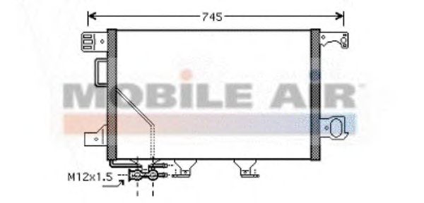 Радиатор кондиционера VAN WEZEL 30005360