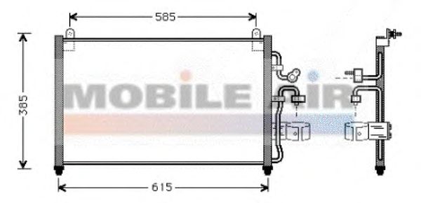Радиатор кондиционера VAN WEZEL 81005013