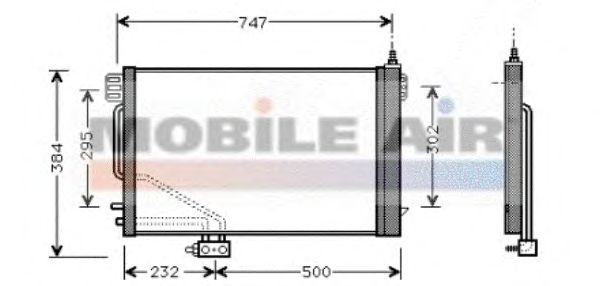 Радиатор кондиционера VAN WEZEL 30005200