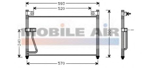 Радиатор кондиционера VAN WEZEL 27005126