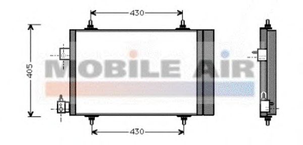 Радіатор кондиціонера VAN WEZEL 40005193