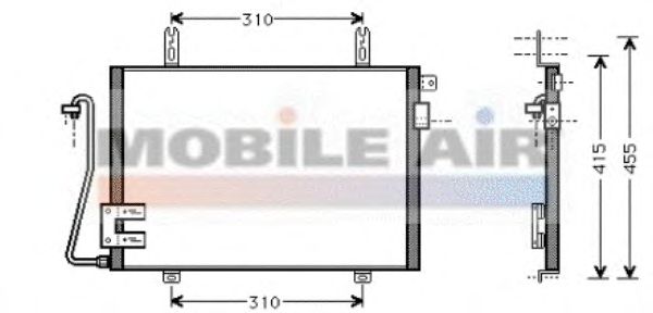 Радіатор кондиціонера VAN WEZEL 43005221