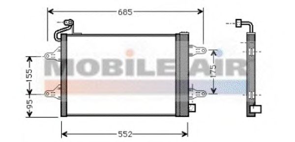 Радиатор кондиционера VAN WEZEL 76005007