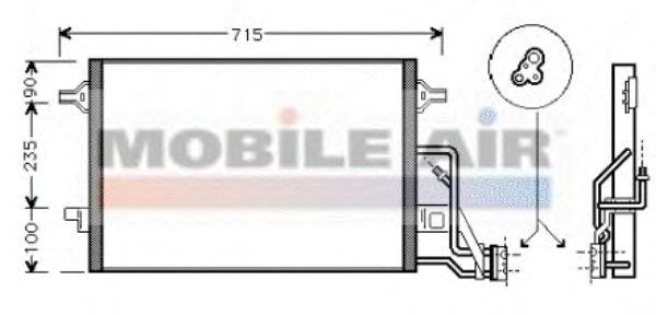 Радиатор кондиционера VAN WEZEL 58005189