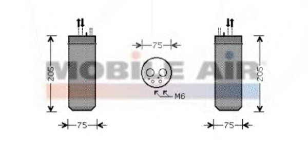 Осушитель кондиционера VAN WEZEL 0300D210