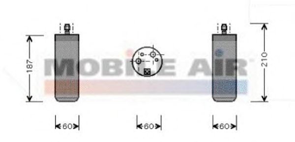 Осушитель кондиционера VAN WEZEL 1700D073