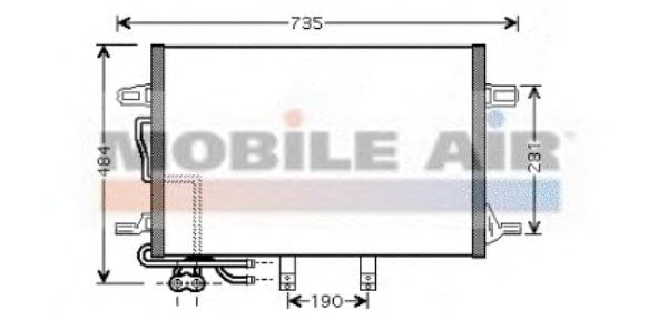 Радиатор кондиционера VAN WEZEL 30005307