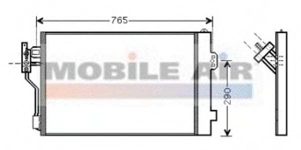 Радиатор кондиционера VAN WEZEL 30005352
