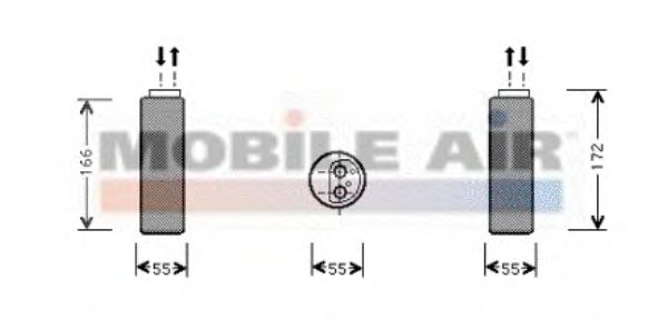 Осушитель кондиционера VAN WEZEL 3700D153
