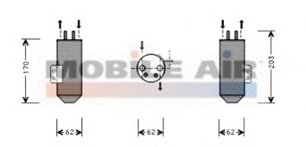 Осушитель кондиционера VAN WEZEL 4000D020