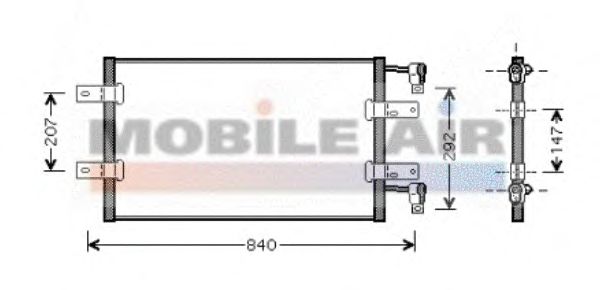 Радиатор кондиционера VAN WEZEL 43005314