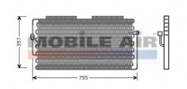 Радіатор кондиціонера VAN WEZEL 53005006
