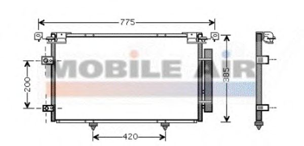 Радіатор кондиціонера VAN WEZEL 53005319