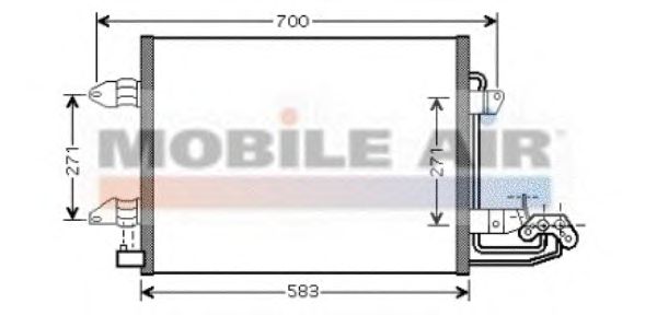 Радиатор кондиционера VAN WEZEL 58005211