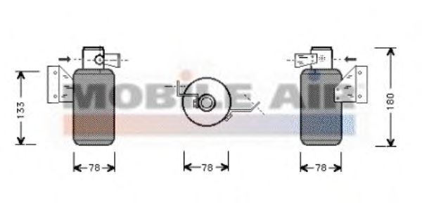 Осушитель кондиционера VAN WEZEL 5800D166