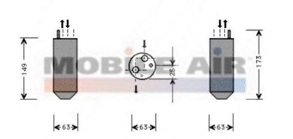 Осушувач кондиціонера VAN WEZEL 8100D029