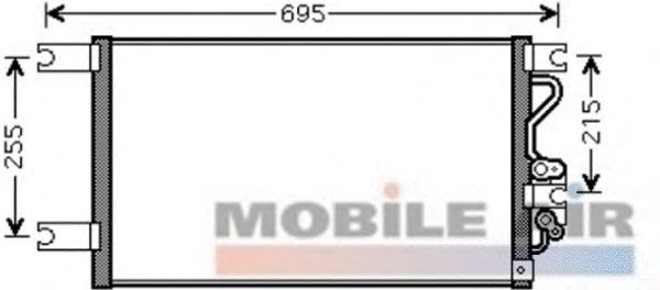 Радиатор кондиционера VAN WEZEL 32005206
