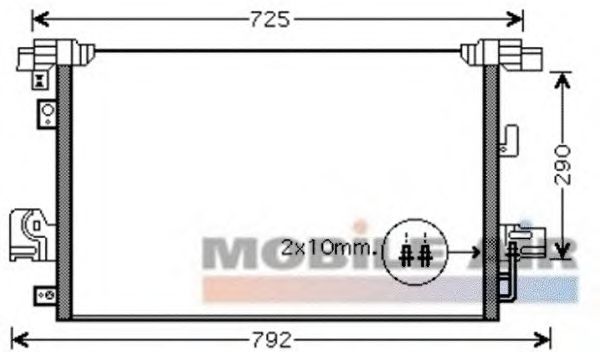 Радиатор кондиционера VAN WEZEL 32005210