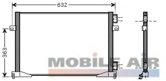 Радіатор кондиціонера VAN WEZEL 43005400