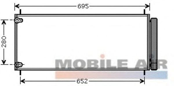 Радиатор кондиционера VAN WEZEL 53005406