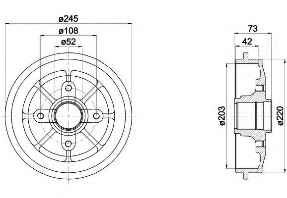 Тормозной барабан TEXTAR 94026600
