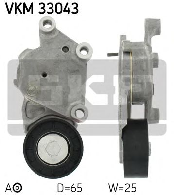 Натяжной ролик поликлинового ремня SKF VKM 33043