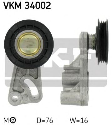 Натяжной ролик поликлинового ремня SKF VKM 34002