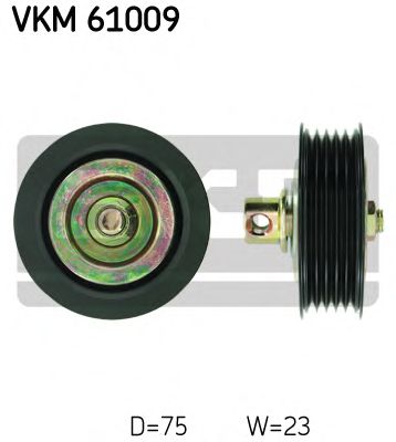 Направляющий / паразитный ролик  поликлинового ремня SKF VKM 61009