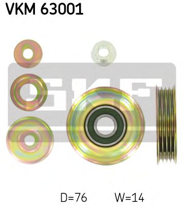 Направляющий / паразитный ролик  поликлинового ремня SKF VKM 63001