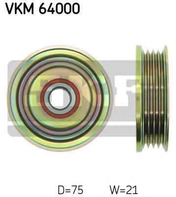 Направляющий / паразитный ролик  поликлинового ремня SKF VKM 64000