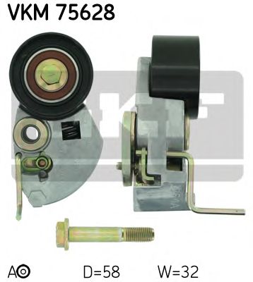 Натяжной ролик ремня ГРМ SKF VKM 75628
