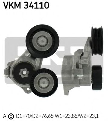 Натяжной ролик поликлинового ремня SKF VKM 34110