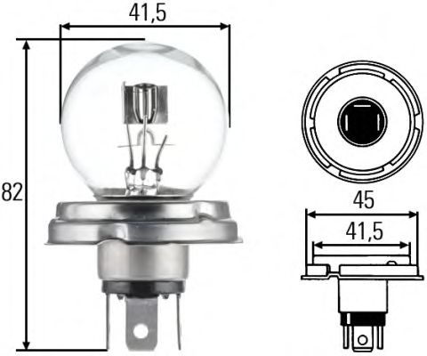 Лампа накаливания, основная фара HELLA 8GD 002 088-251