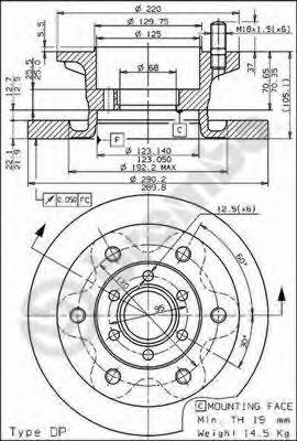 Тормозной диск BREMBO 08.5959.10