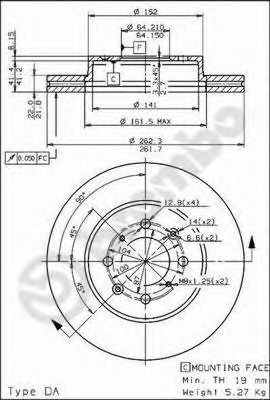 Тормозной диск BREMBO 09.5457.10