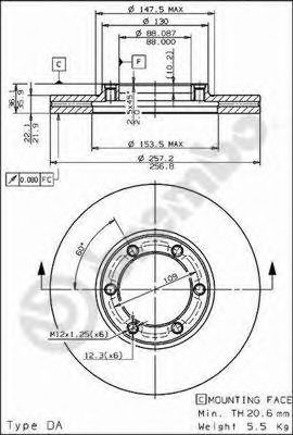 Гальмівний диск BREMBO 09.5577.10