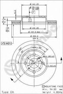 Тормозной диск BREMBO 09.5736.14