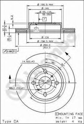 Гальмівний диск BREMBO 09.6765.10