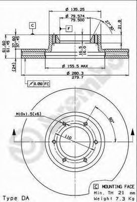 Тормозной диск BREMBO 09.7717.10