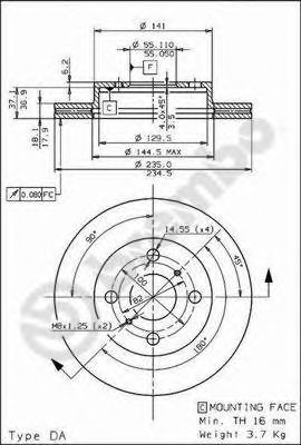 Гальмівний диск BREMBO 09.7825.10