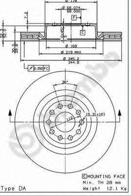 Гальмівний диск BREMBO 09.7941.11