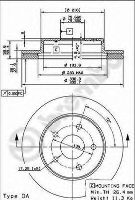 Тормозной диск BREMBO 09.9144.10