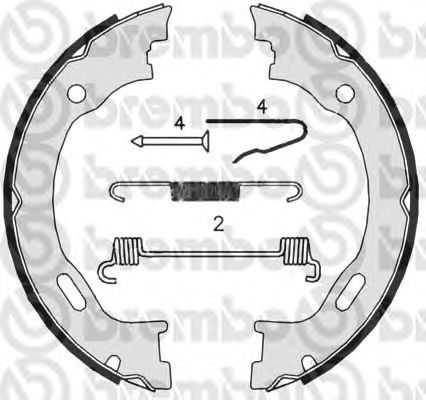 Тормозные колодки ручника BREMBO S 50 515