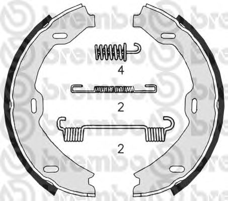 Тормозные колодки ручника BREMBO S 50 518