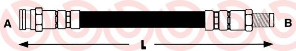 Тормозной шланг BREMBO T 23 048