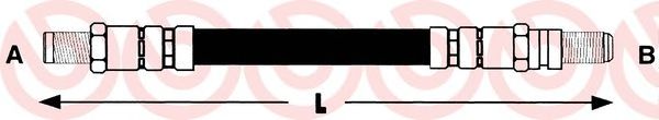 Тормозной шланг BREMBO T 24 009