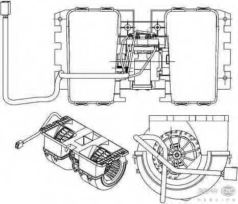 Вентилятор салона HELLA 8EW 351 042-711