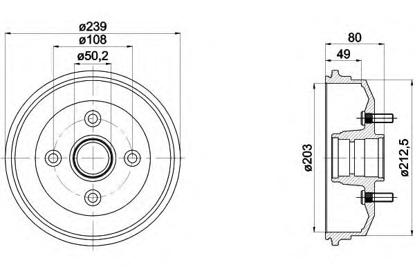 Гальмівний барабан MINTEX MBD052
