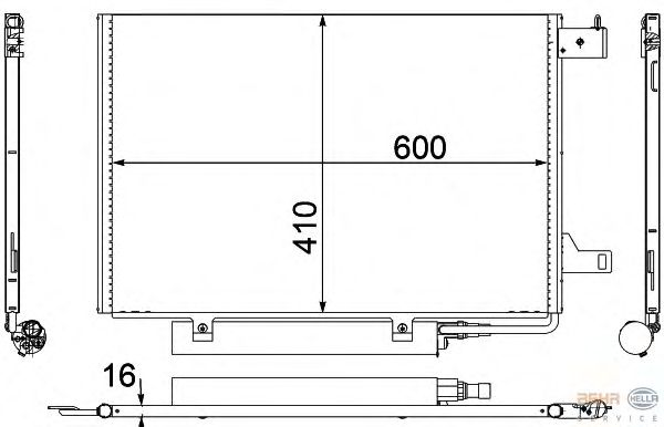 Радіатор кондиціонера HELLA 8FC 351 301-681